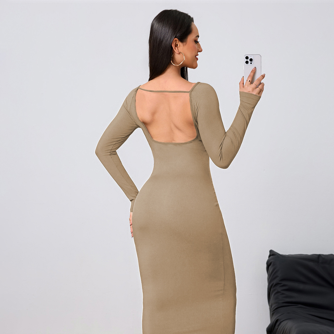 Robe Midi Sculptante Dos Nu