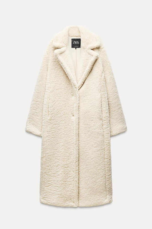 LONG FAUX SHEARLING COAT