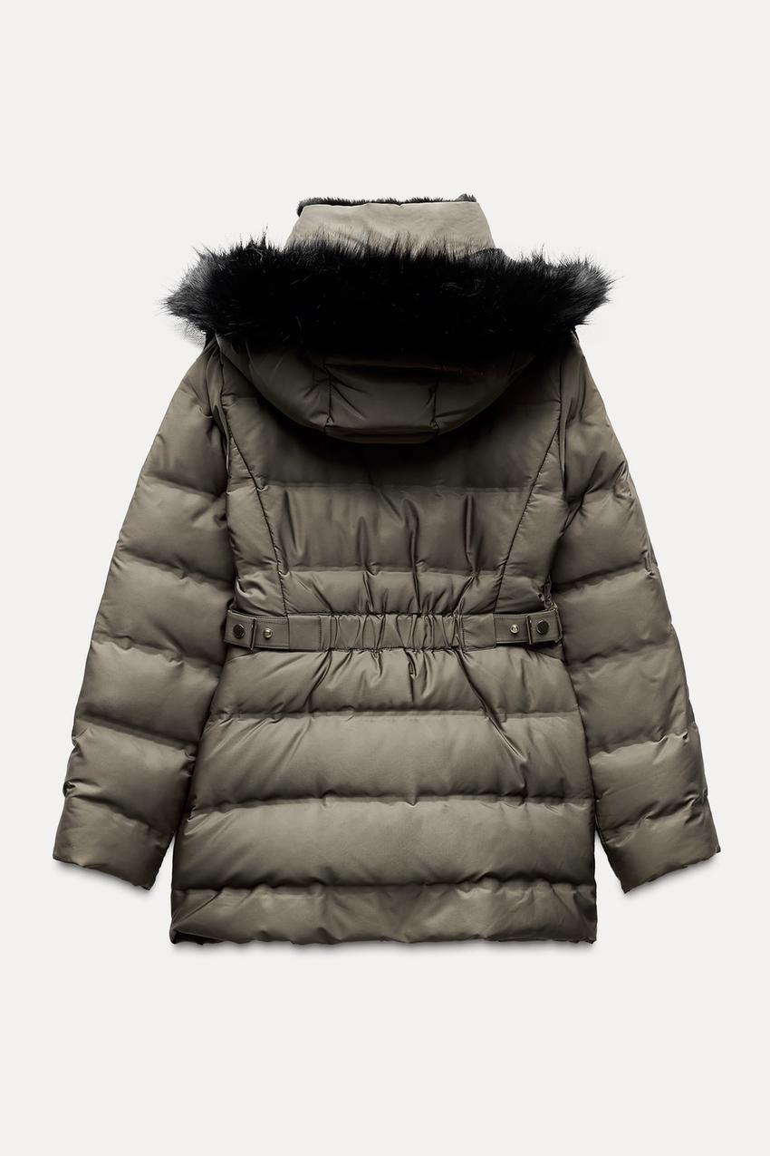 SEMI-LONG HOODED PUFFER JACKET