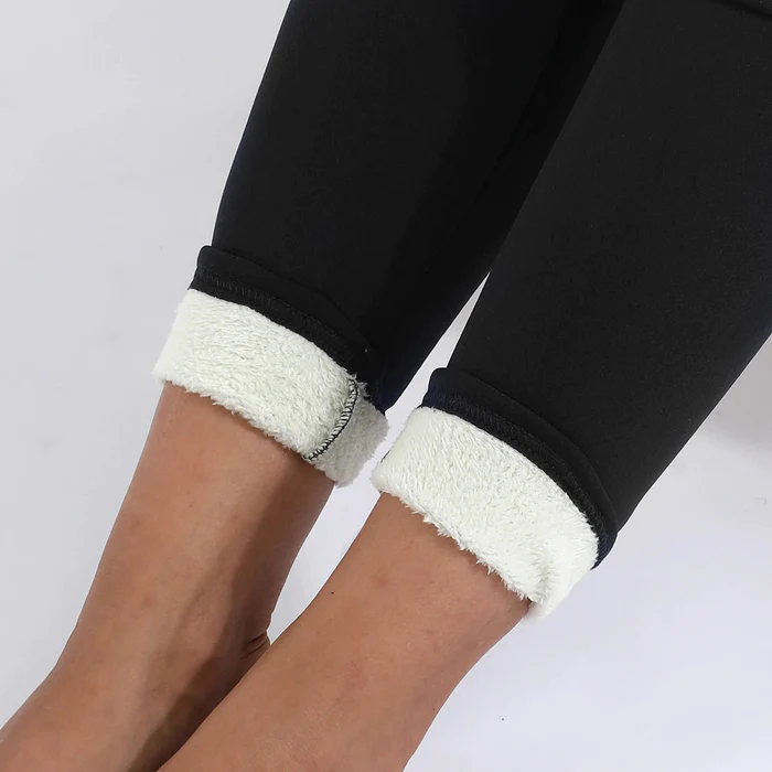 Leggings Doublés En Laine Polaire