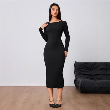 Robe Midi Sculptante Dos Nu
