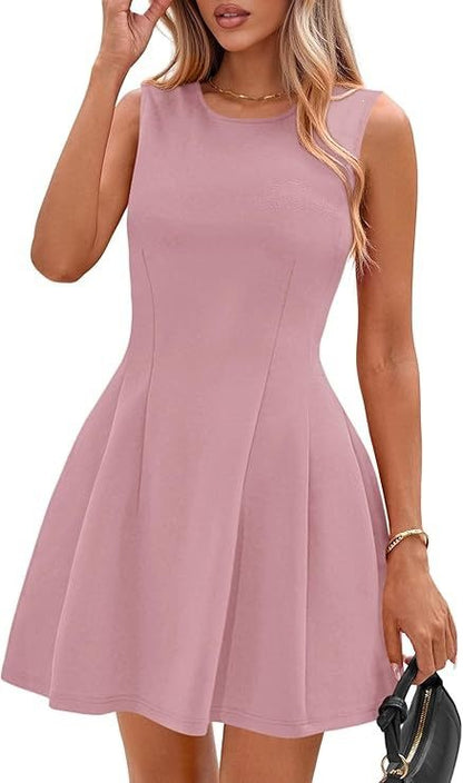 Robe patineuse sans manches