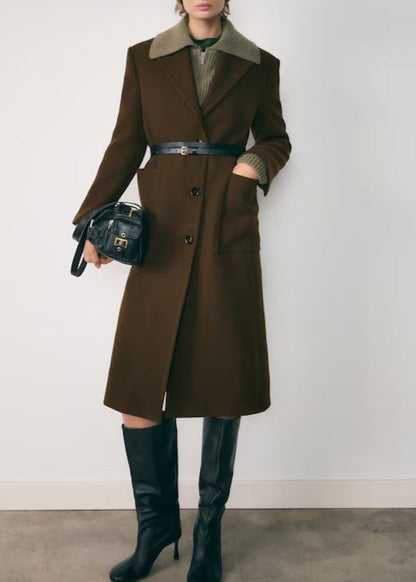 Virgin wool coat with pockets - Brussels