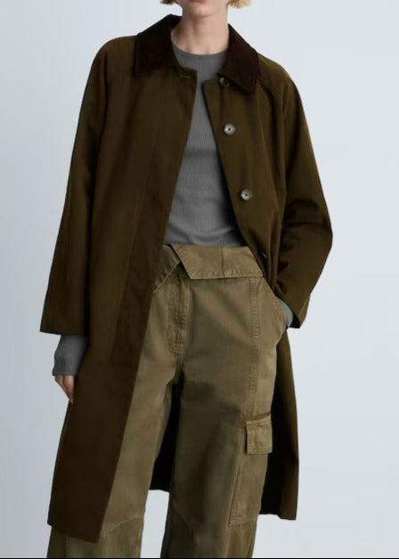 Long corduroy collar parka - Geneva