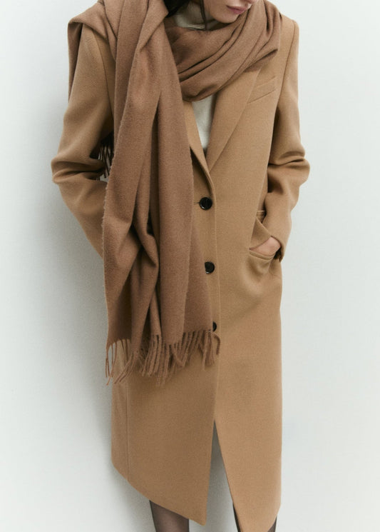 Long structured wool coat