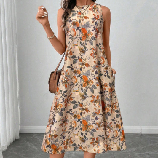 Robe Imprimée Sans Manches