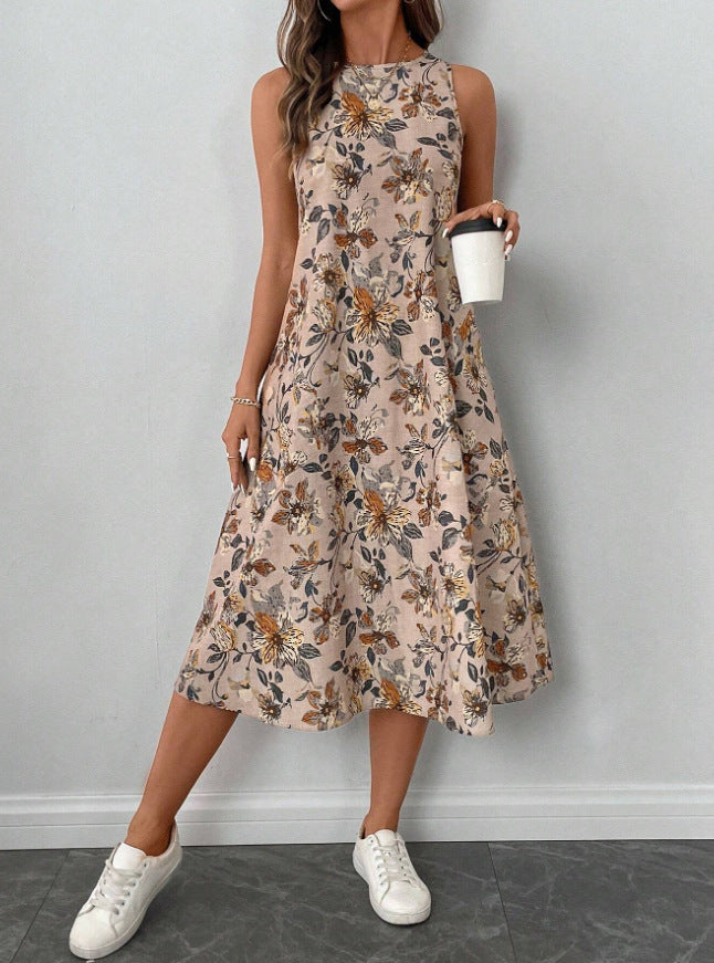 Robe Imprimée Sans Manches