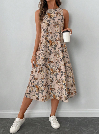 Robe Imprimée Sans Manches