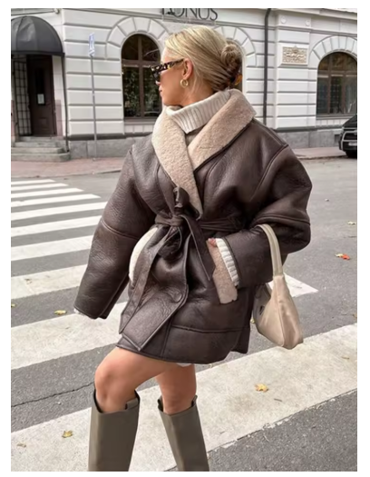 Women's Leather Coat - Amsterdam