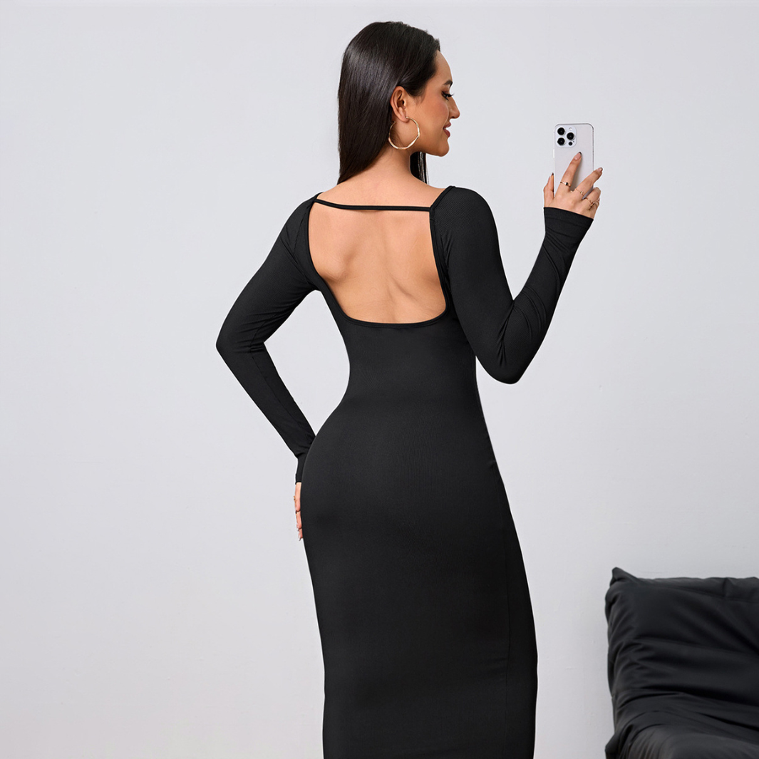 Robe Midi Sculptante Dos Nu