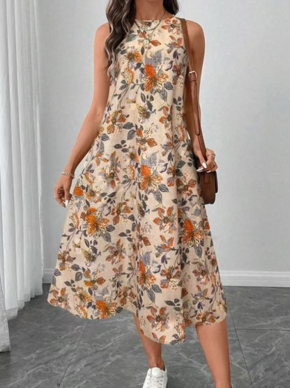 Robe Imprimée Sans Manches