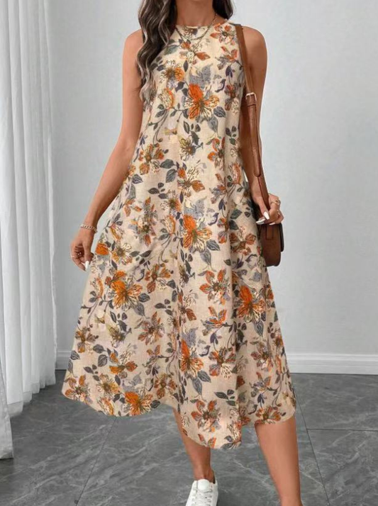 Robe Imprimée Sans Manches