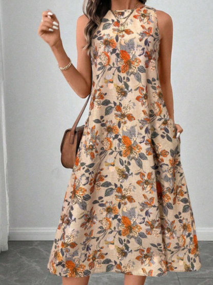 Robe Imprimée Sans Manches