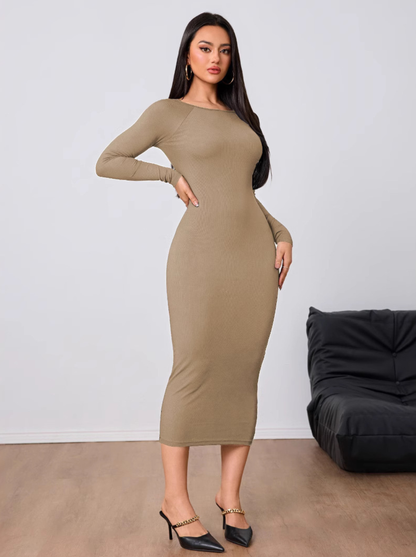Robe Midi Sculptante Dos Nu