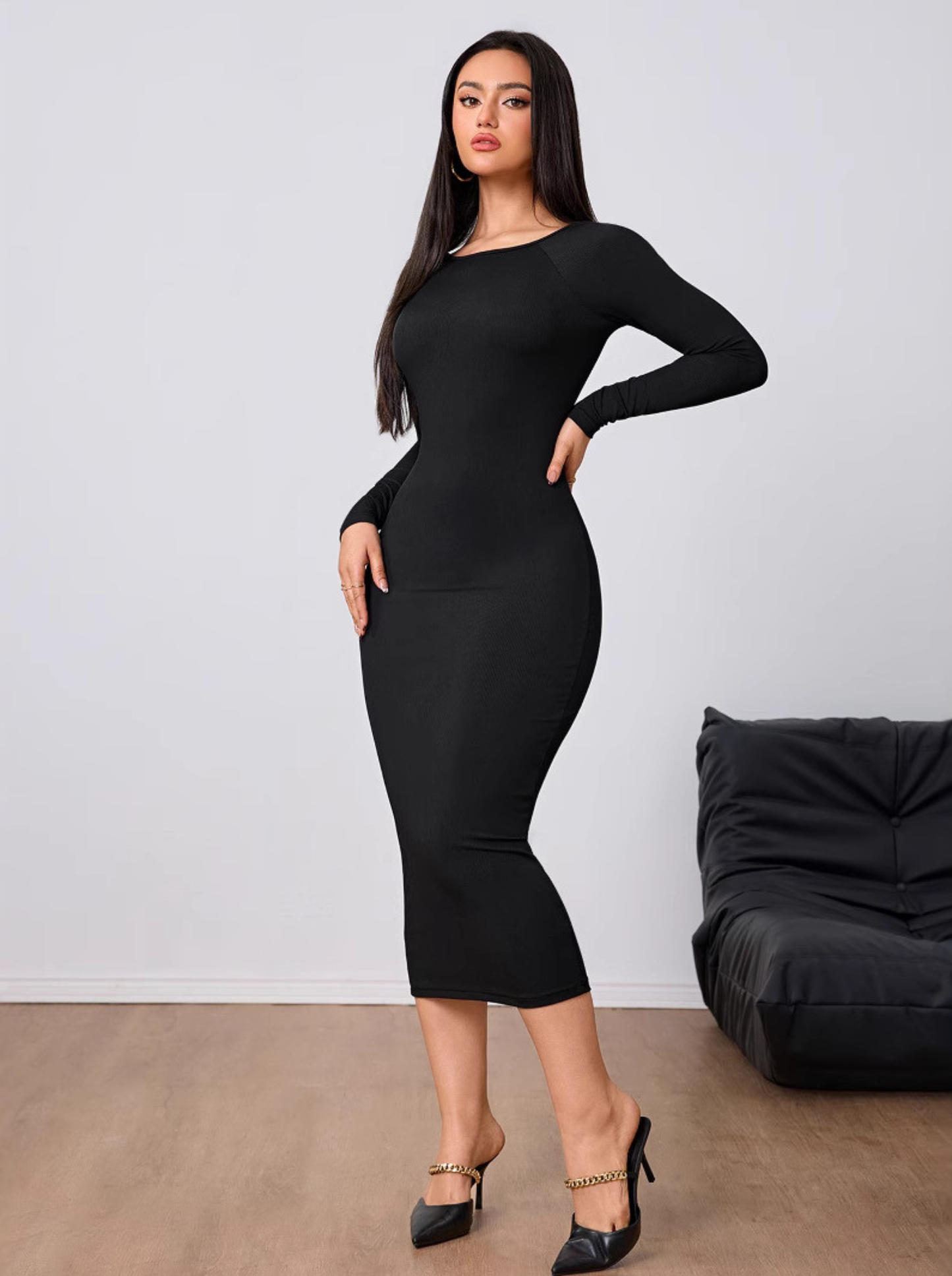 Robe Midi Sculptante Dos Nu