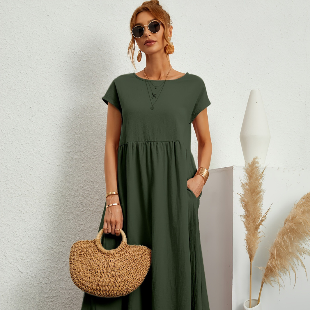 Robe Midi Fluide Élégante