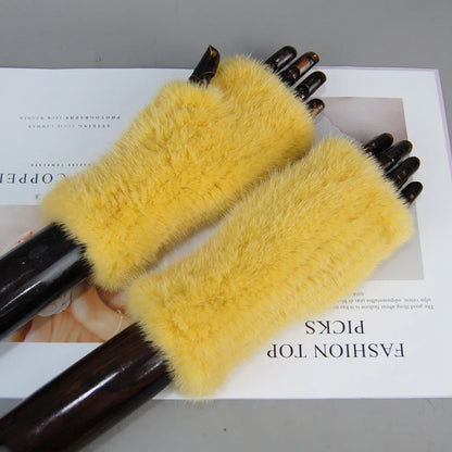 Mink Fur Knitted Gloves Beatrice