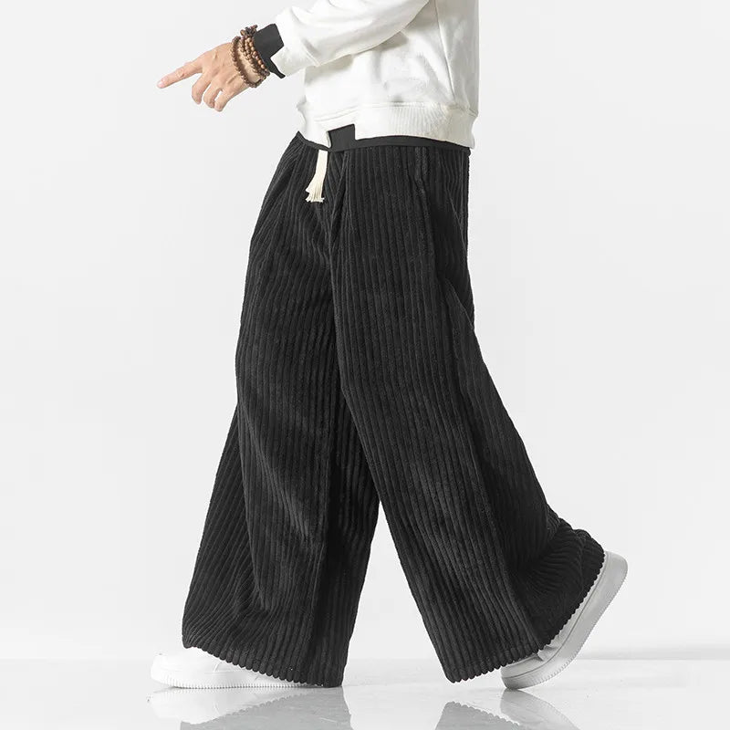 Pantalon Rétro Oversize En Velours Côtelé