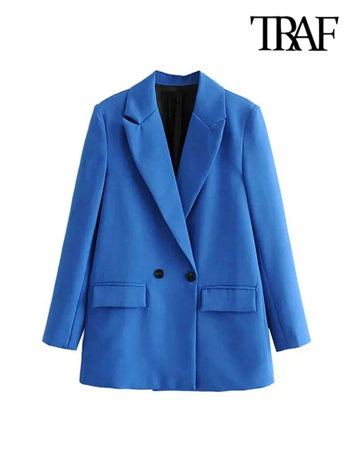 TRAF-Blazer croisé chic pour femme