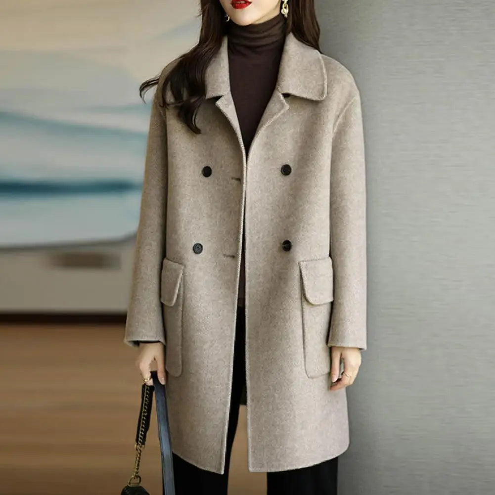 Wool Double-Breasted Coat Ellie