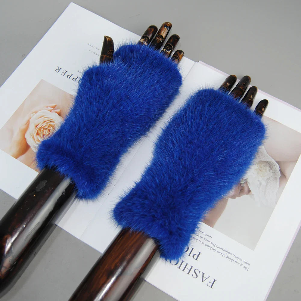 Mink Fur Knitted Gloves Beatrice