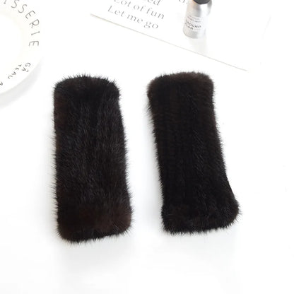 Mink Fur Knitted Gloves Beatrice