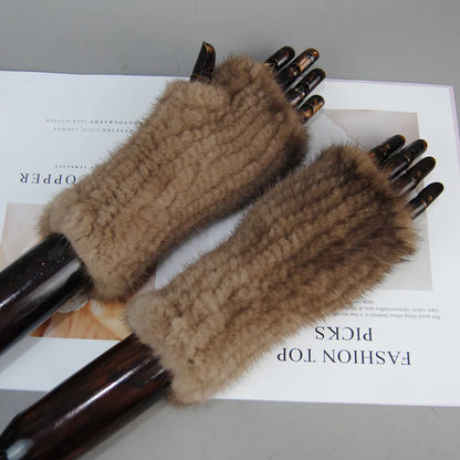 Mink Fur Knitted Gloves Beatrice