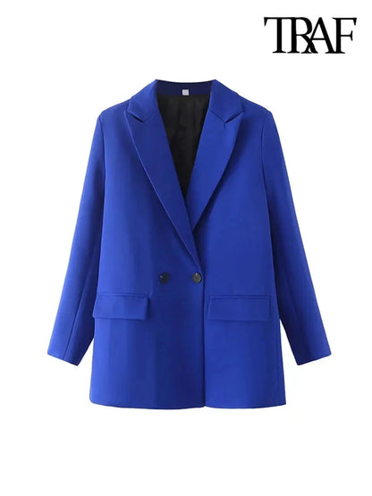 TRAF-Blazer croisé chic pour femme