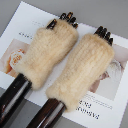 Mink Fur Knitted Gloves Beatrice