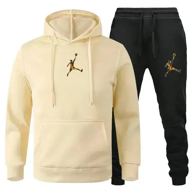 Ensemble deux pièces à capuche et pantalon de jogging Hip Hop pour hommes