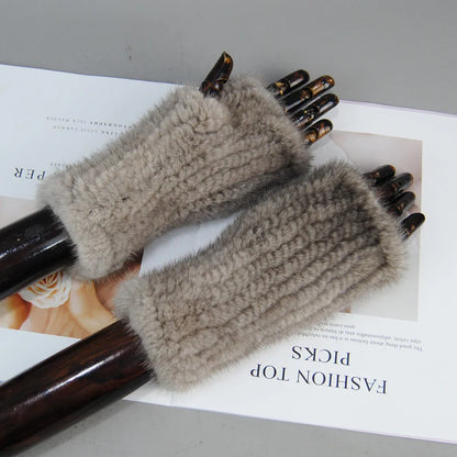 Mink Fur Knitted Gloves Beatrice