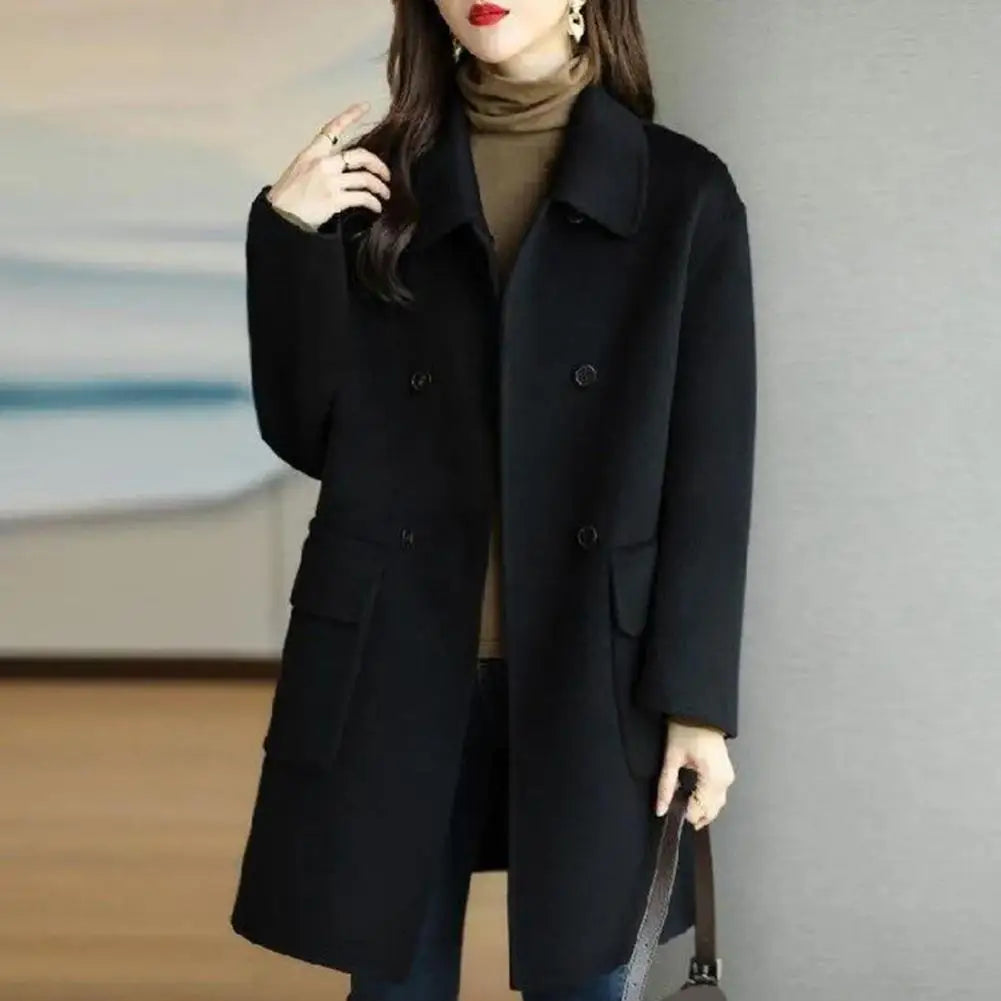 Wool Double-Breasted Coat Ellie