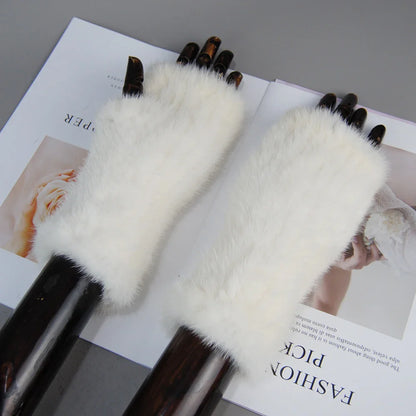 Mink Fur Knitted Gloves Beatrice