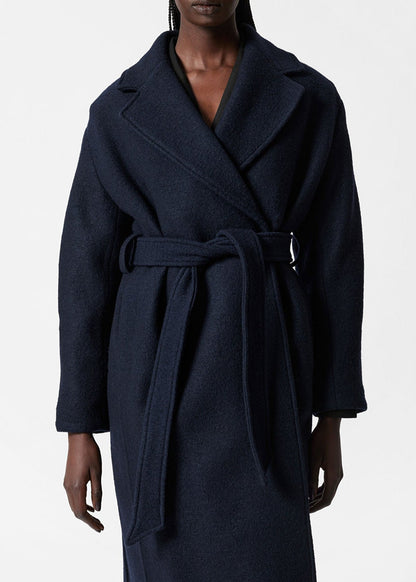 Voluminous Belted Wool Coat