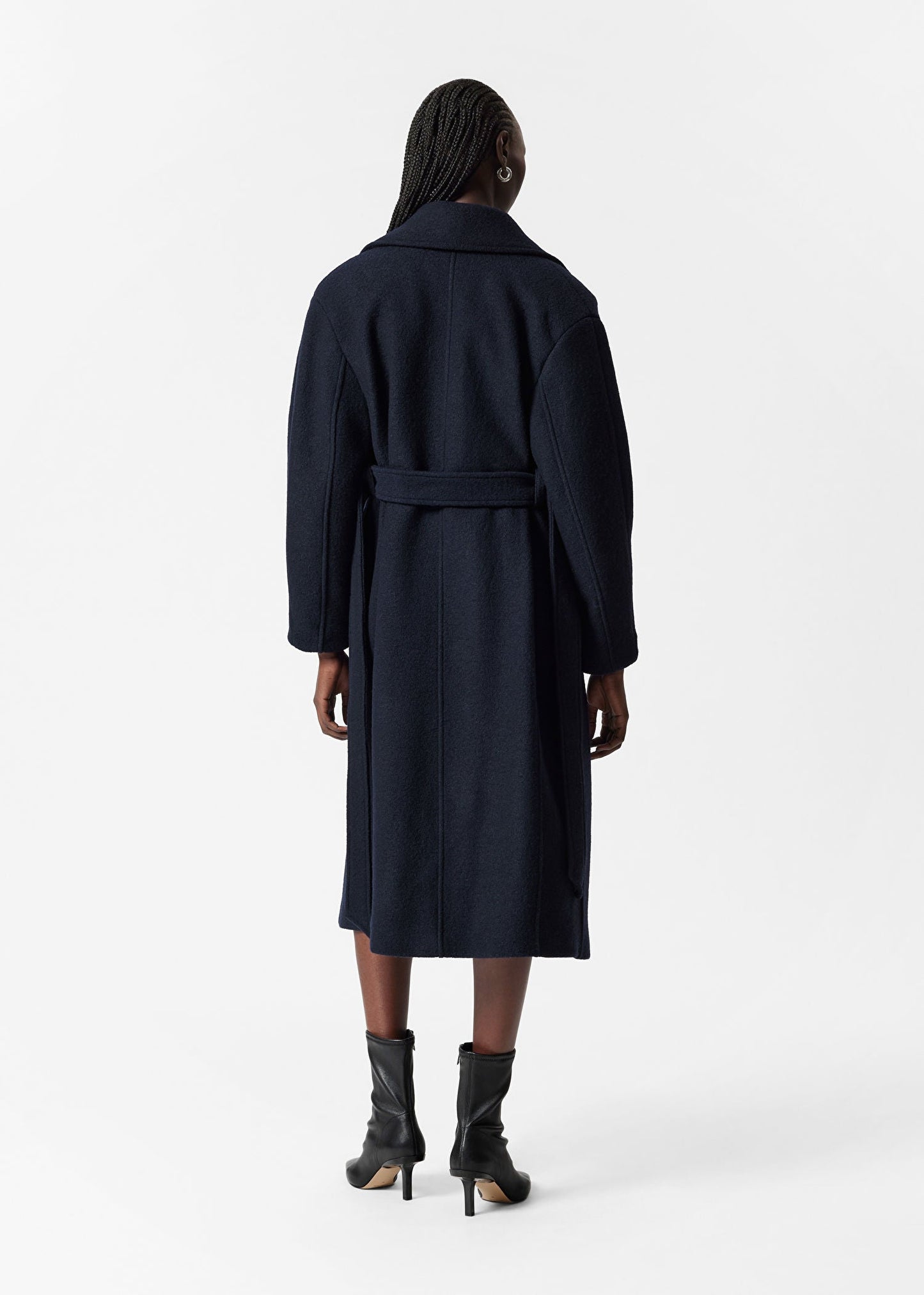 Voluminous Belted Wool Coat