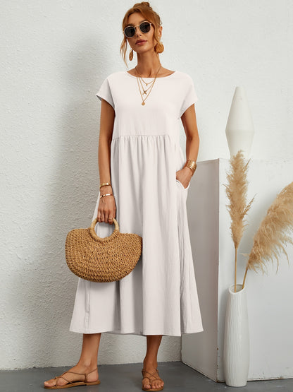 Robe Midi Fluide Élégante